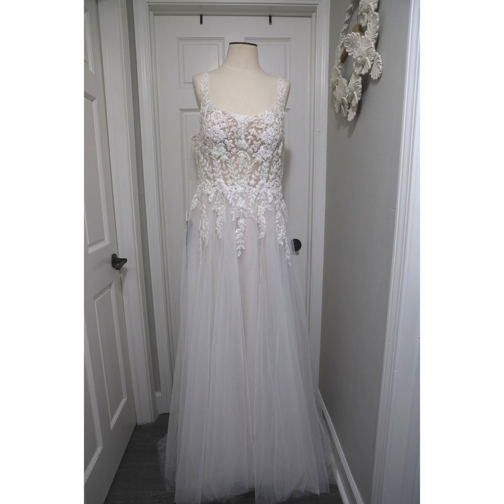 Morilee Madeline Gardner Darla 6964 Wedding Dress Ivory Champagne Honey Size 18